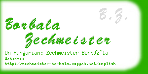 borbala zechmeister business card